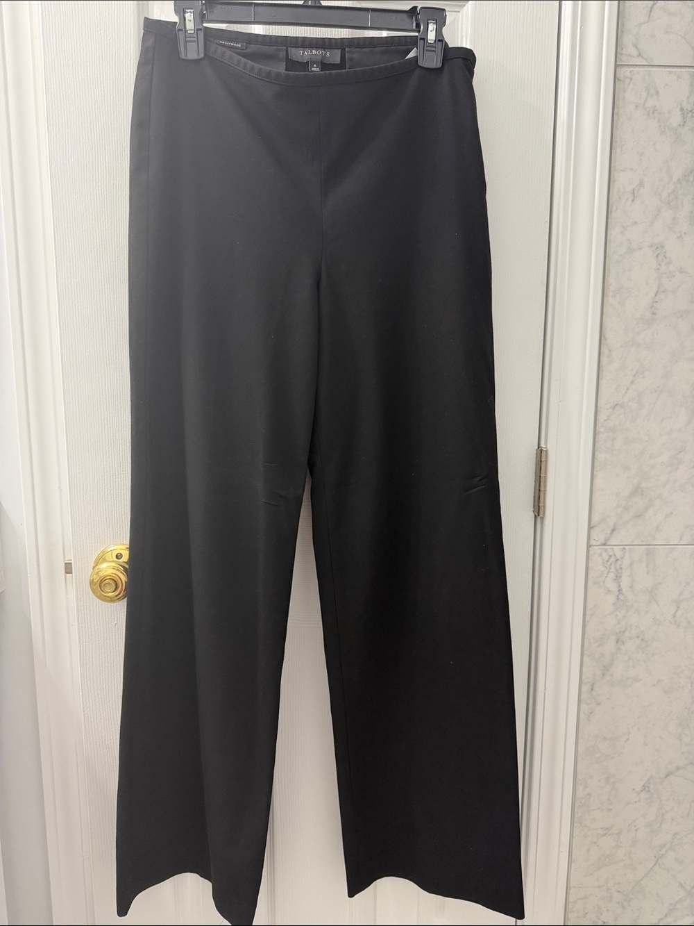 Talbots “Hollywood” Black Wide-Leg Trousers